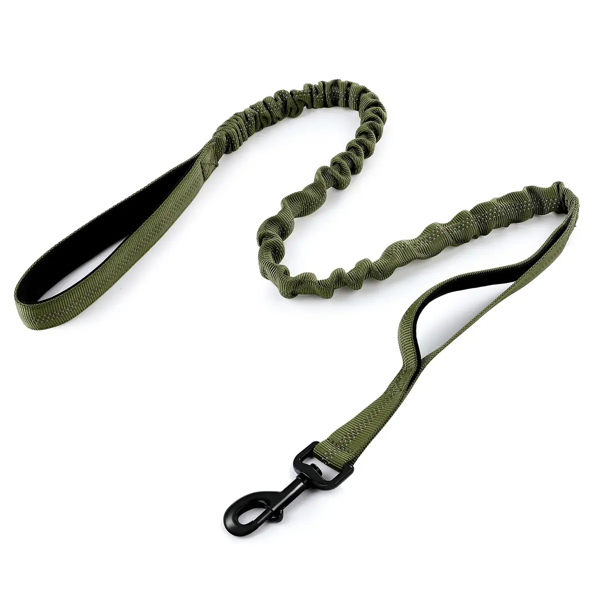 rabbitgoo Tactical Dog Leash, Heavy Duty Training Bungee Lead | 5.2ft, Reflective, Shock-Absorbing - main product image