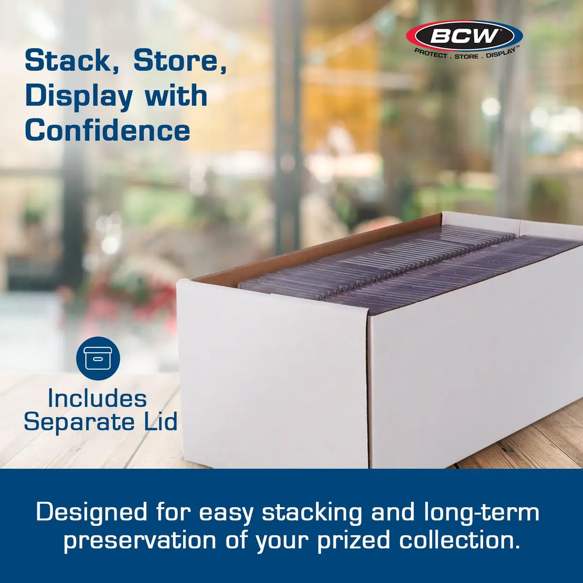 BCW 5ct Graded Shoe Box | Card Storage Holds 300 Toploaders & 100 Graded Cards - view 5