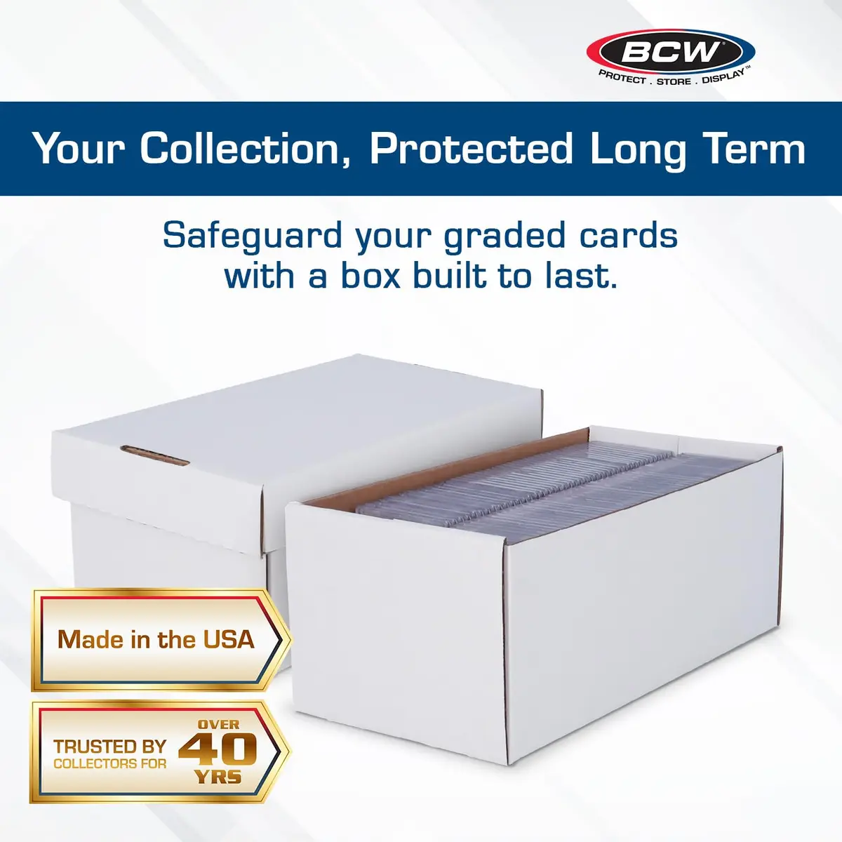BCW 5ct Graded Shoe Box | Card Storage Holds 300 Toploaders & 100 Graded Cards - view 2