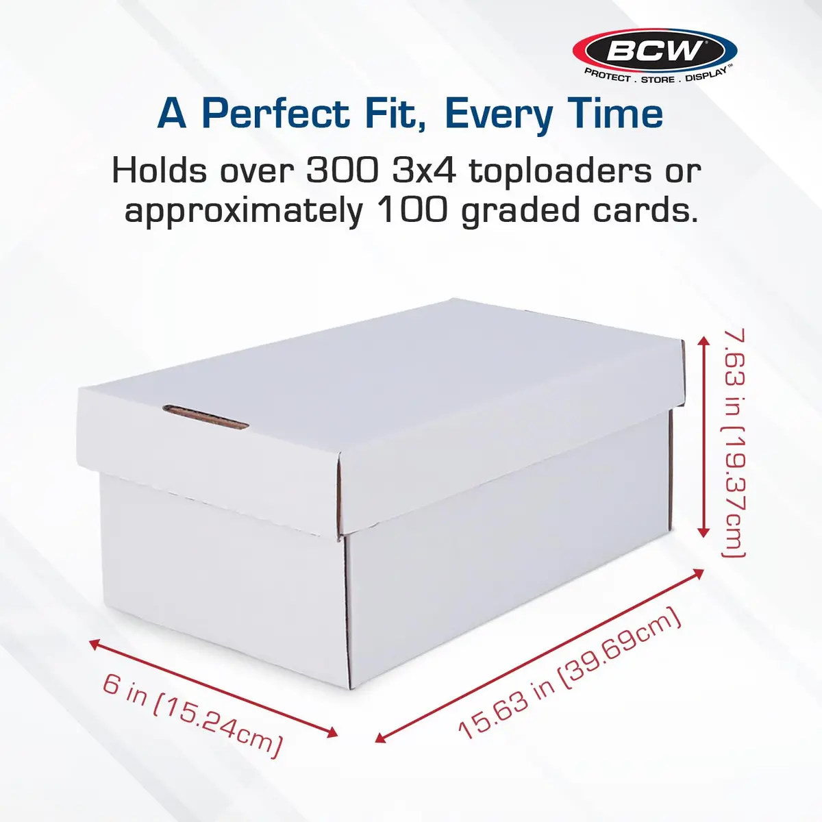 BCW 5ct Graded Shoe Box | Card Storage Holds 300 Toploaders & 100 Graded Cards - view 3