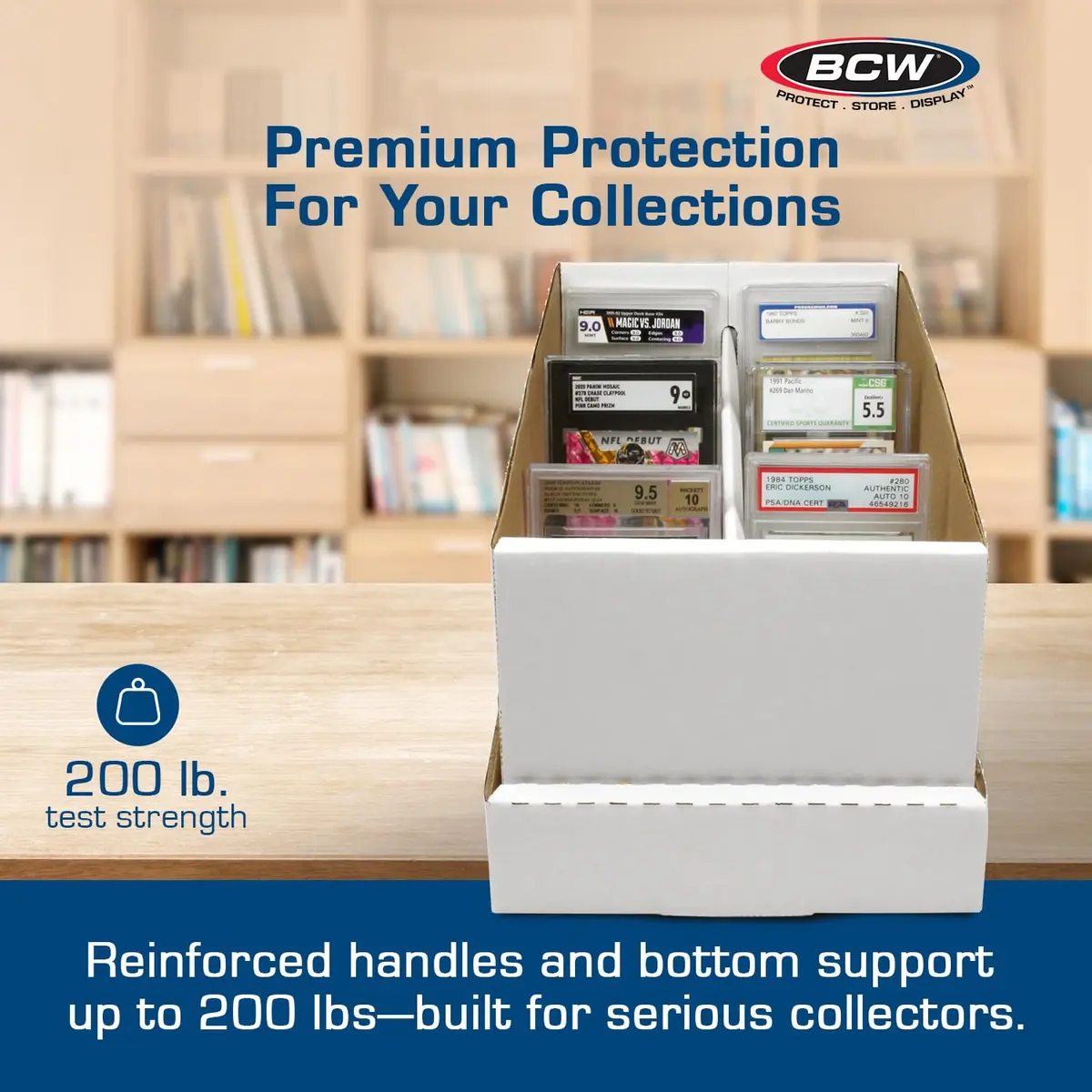 BCW 5ct Graded Shoe Box | Card Storage Holds 300 Toploaders & 100 Graded Cards - view 4