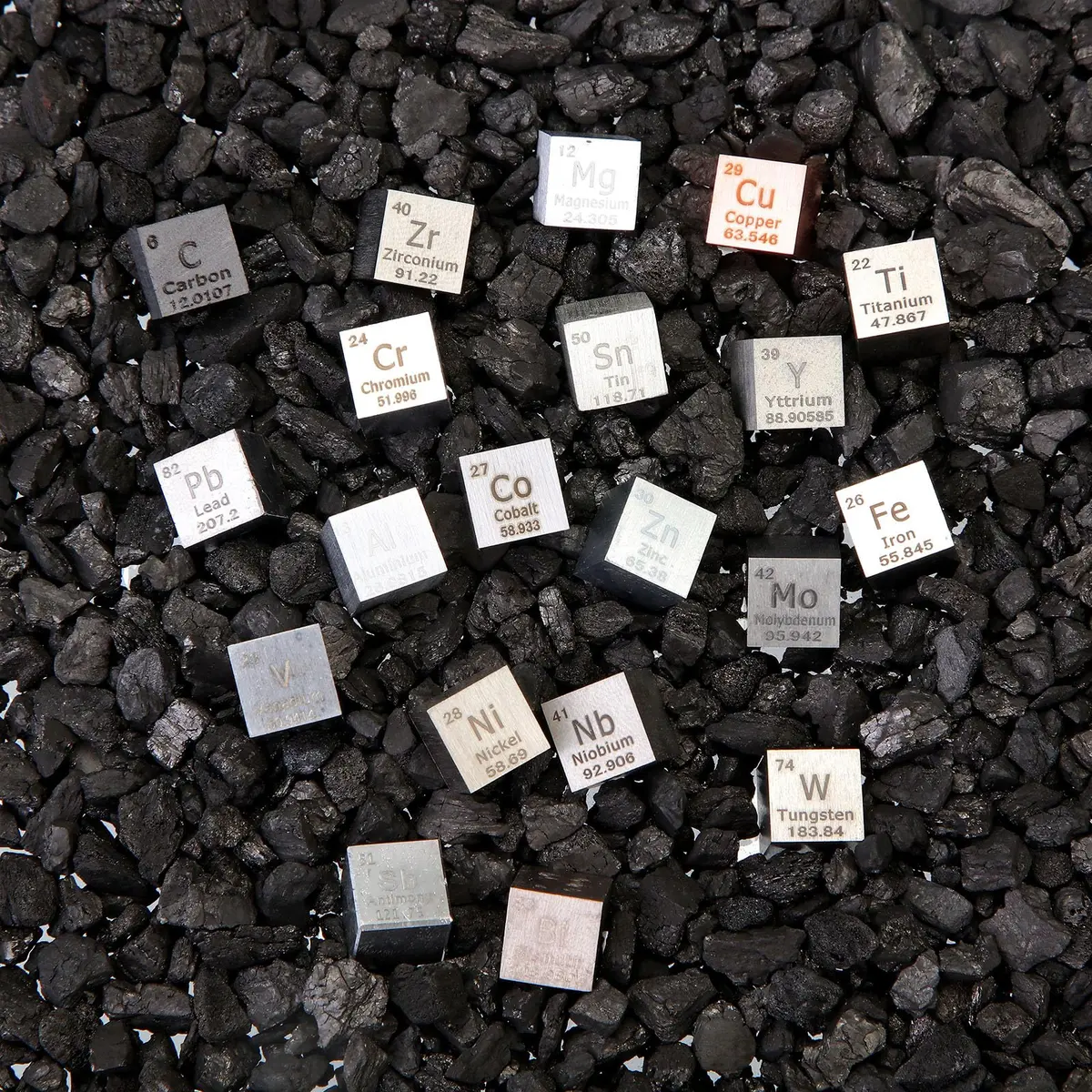 Gisafai 20 Pcs Element Cube Set 10mm (0.39 Inches) | Periodic Table of Elements, Tungsten, Copper, Iron, Cobalt, Niobium, Tin, Molybdenum - view 5