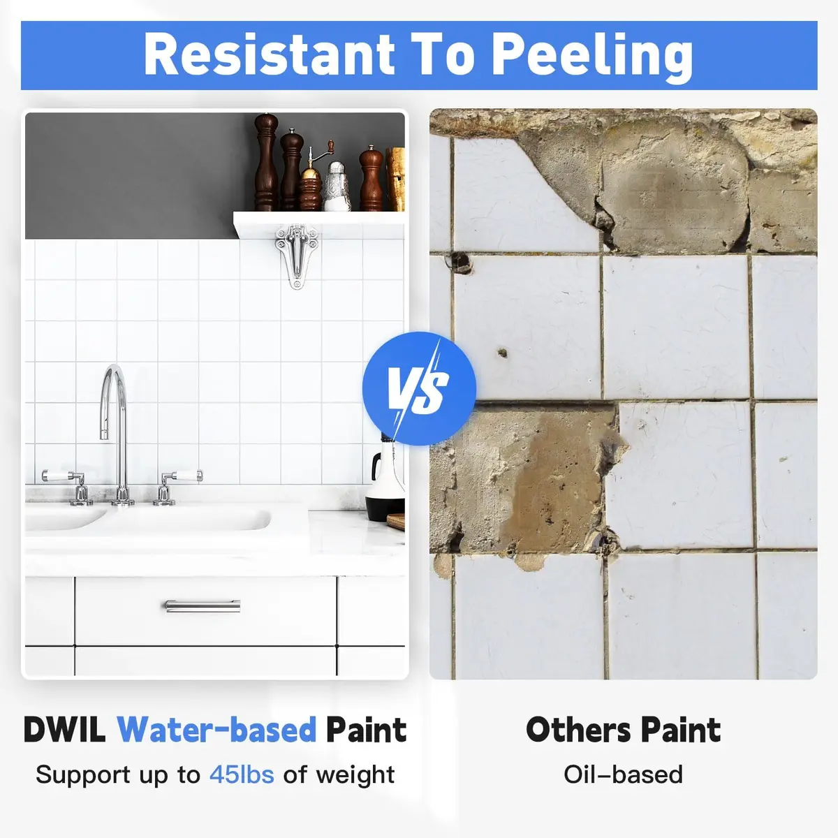 DWIL Tub and Tile Paint 16.5 oz (490 ml) Semi-Gloss White | Refinish Bathtubs, Sinks, Countertops & Tiles - view 2