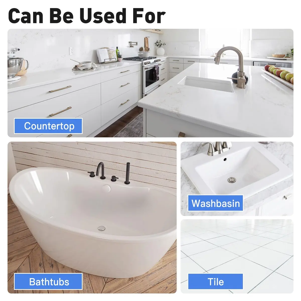 DWIL Tub and Tile Paint 16.5 oz (490 ml) Semi-Gloss White | Refinish Bathtubs, Sinks, Countertops & Tiles - view 3