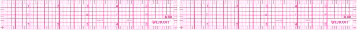 Westcott 6-Inch Beveled Transparent Ruler (B-50) - Pack of 2 | Precision Drafting Tool with Metric & Imperial Scales - main product image