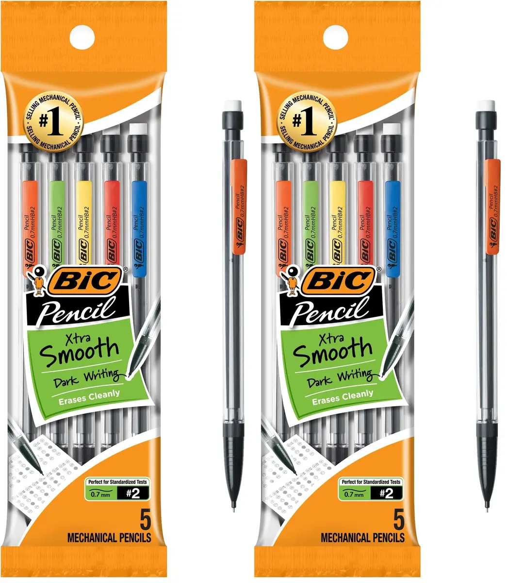 BIC Xtra-Life Mechanical Pencil 0.7mm | Smudge-Free, Refillable, Pack of 2 - main product image