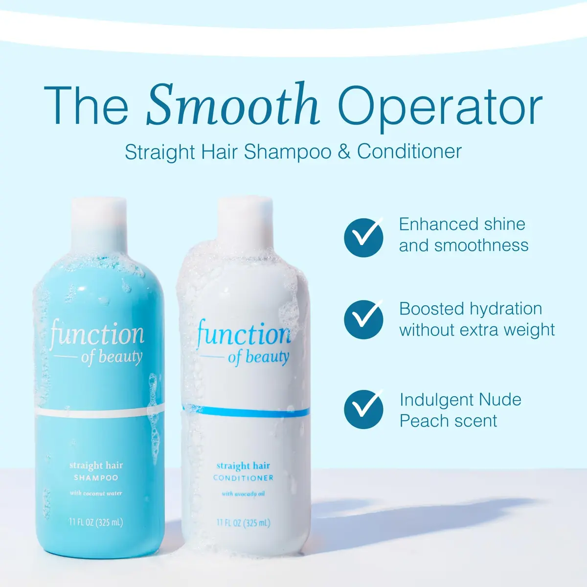 Function of Beauty Straight Hair Shampoo & Conditioner Set - Anti-Frizz 11oz | Hydrates & Smooths - view 2