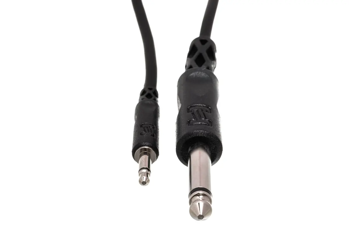Hosa CMP-303 3.5 mm TS to 1/4" TS Mono Interconnect Cable 3 feet | Durable, Low-Loss Audio Connection - view 3