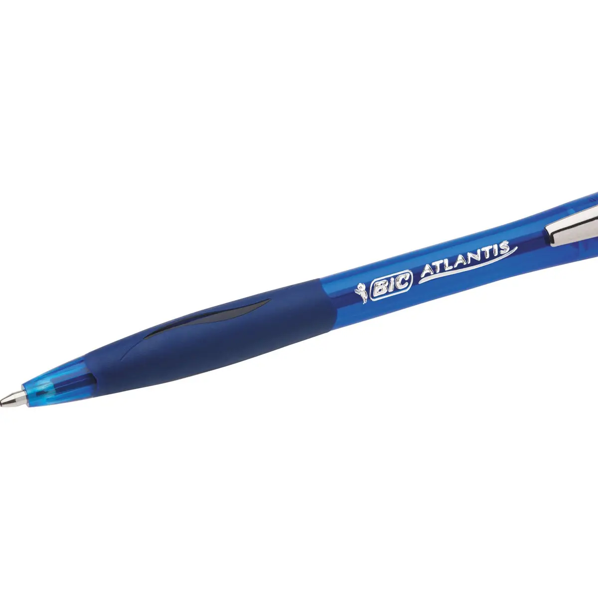 BIC Atlantis Original Retractable Ballpoint Pens, Medium Point 1.0mm Blue, 2-Count | Smooth Writing for Students & Office - view 4