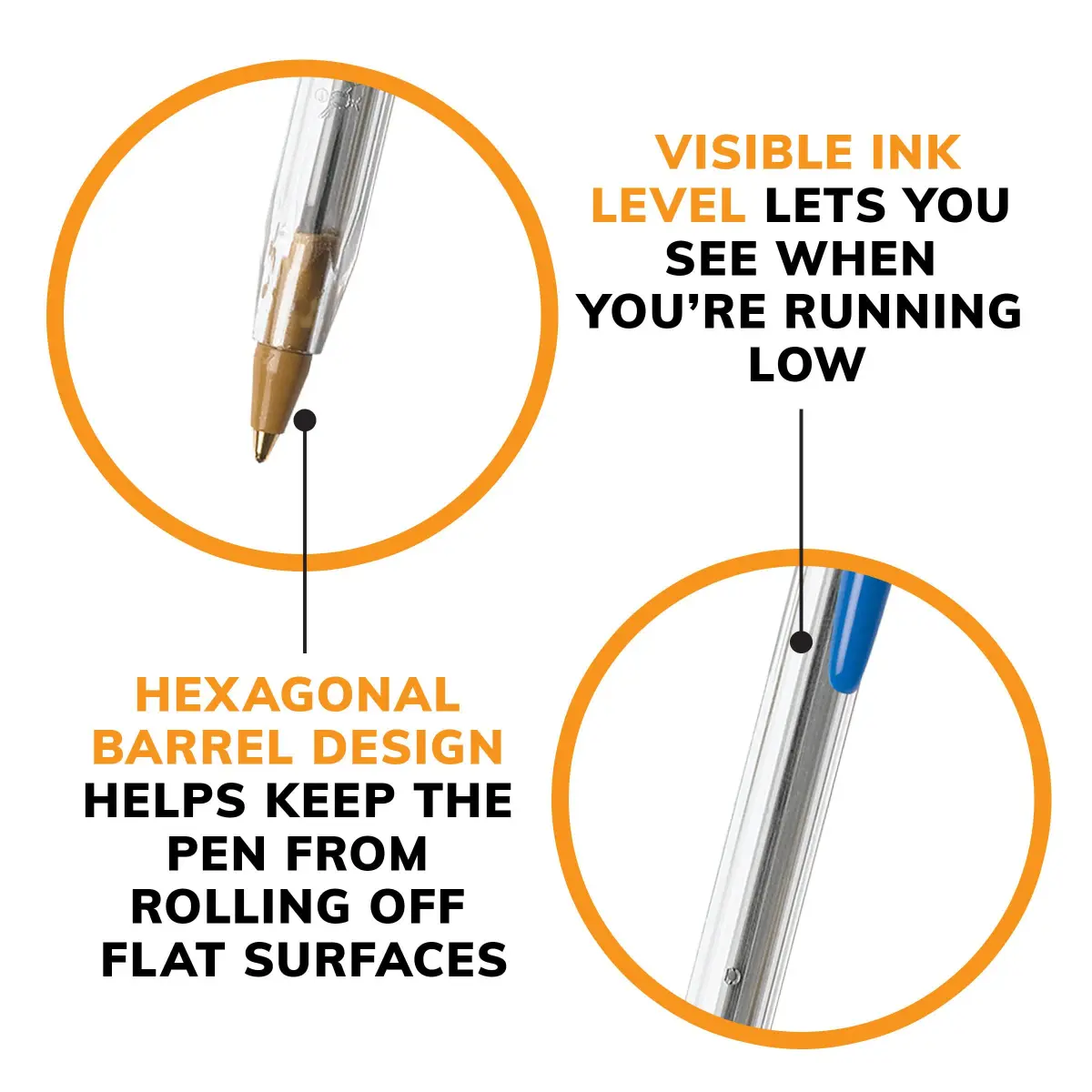 BIC Cristal Xtra Smooth Stic Ballpoint Pens, Medium Point 1.0mm, Blue Ink | 20-Count Pack | Smooth Writing - view 6
