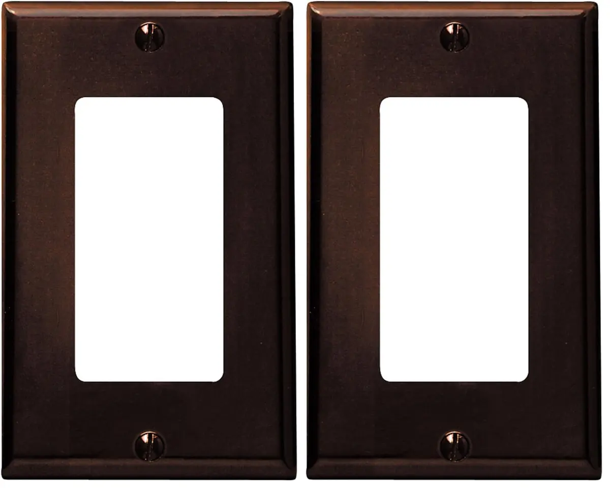 Leviton Wall Plate 1-Gang Brown | Durable, Fading-Resistant Thermoset Design - main product image