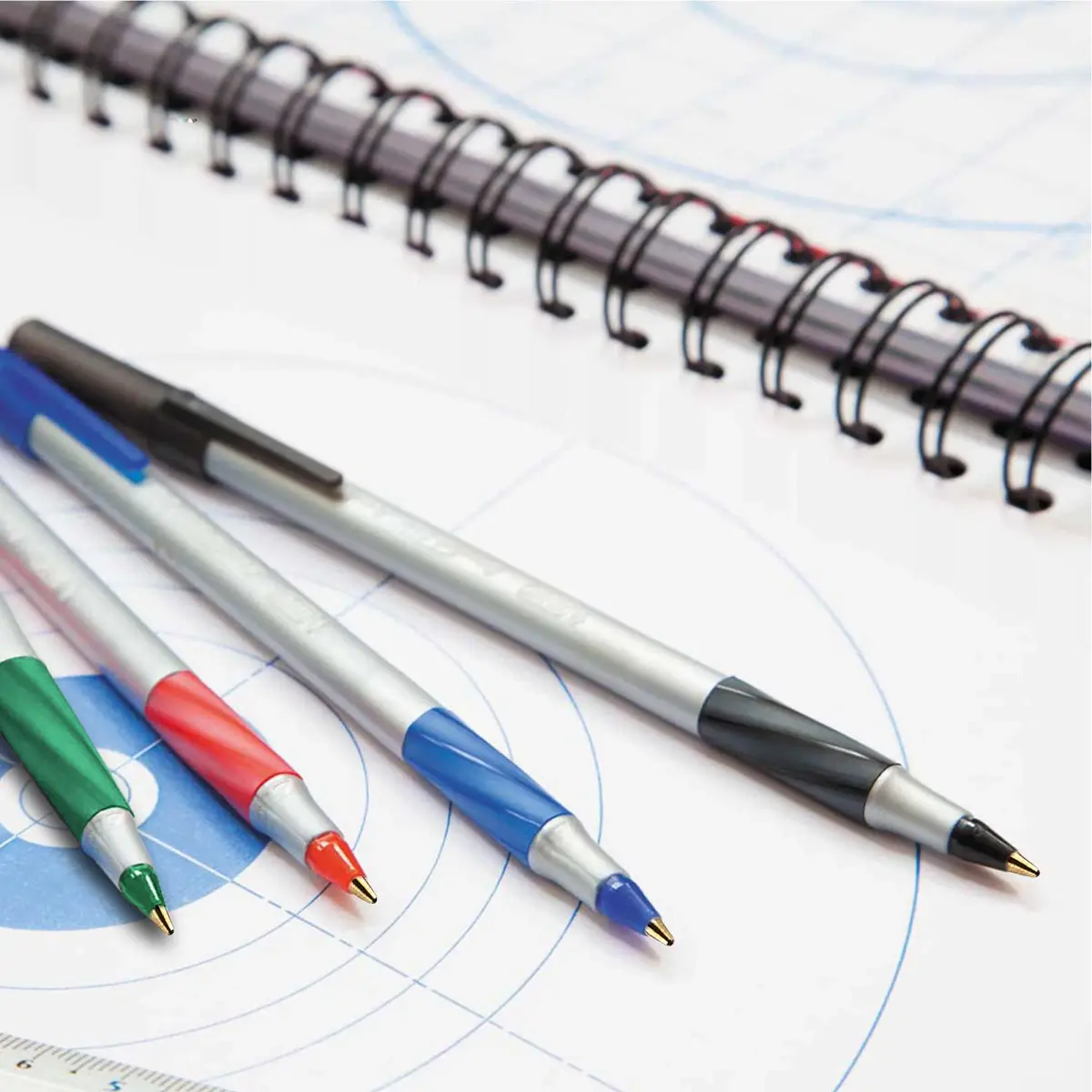 BIC Round Stic Grip Xtra Comfort Red Ballpoint Pens, Medium Point (1.2mm), 24 Pens | Smooth Ink Flow for Students & Office - view 4
