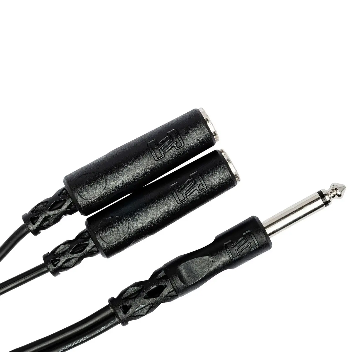 Hosa YPP-111 1/4" TS to Dual 1/4" TSF Y Cable (6 inch / 15 cm, 2-Pack, Black) | Splits Mono Signal for Audio Components - view 2