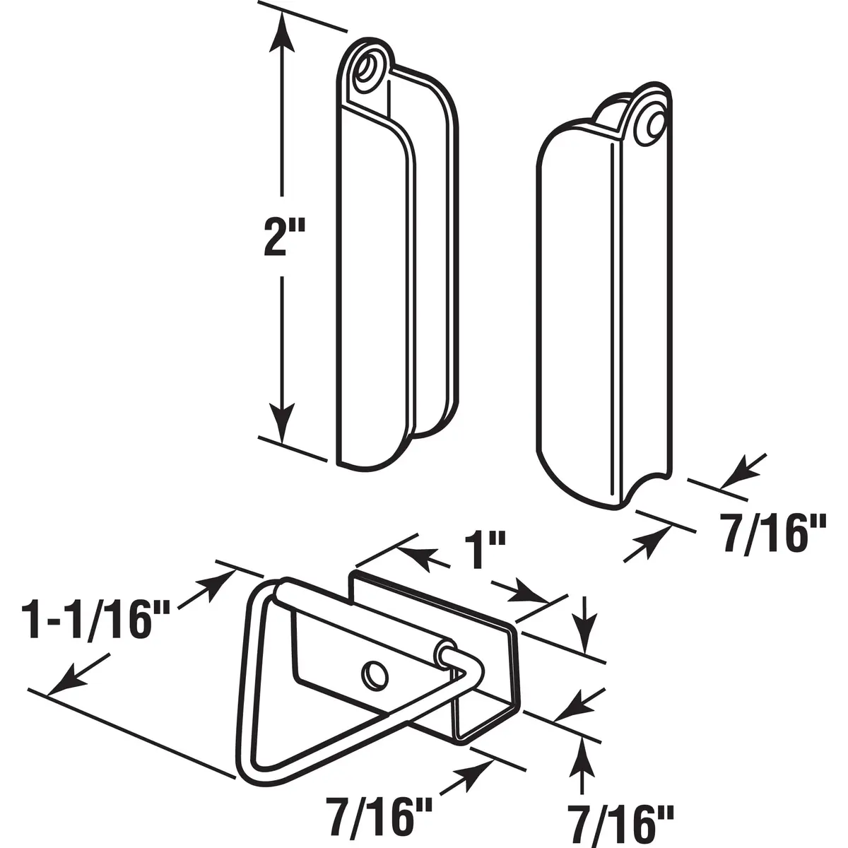 PRIME-LINE L 5770 Screen Hanger and Latch Set 0.08 kg (2 oz) | Secures Screens in Wooden Frames - view 2