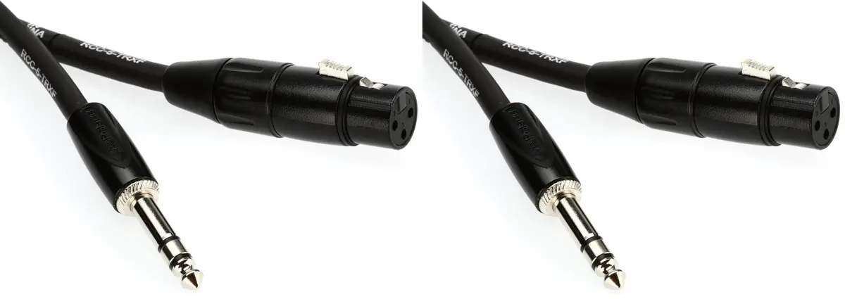 Roland Black Series Interconnect Cable 1/4" TRS to XLR Female 5ft | Professional Audio Signal Transfer - main product image