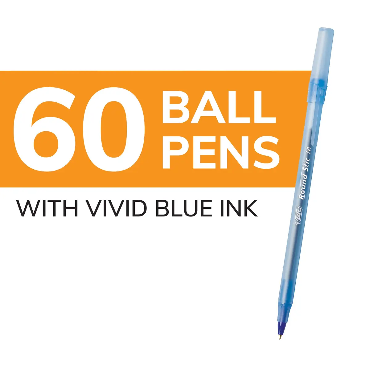 BIC Round Stic Xtra Life Ballpoint Pens, Medium Point 1.0mm, Blue, 540 Count | Smooth Ink Flow for Writing Comfort - view 2