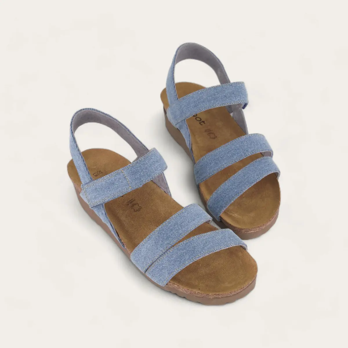 Naot Kayla Women's Sandals – 3-Strap Support with Backstrap, Cork-Latex Footbed, Arch Support – Comfortable for All-Day Walking Medium Denim - view 7