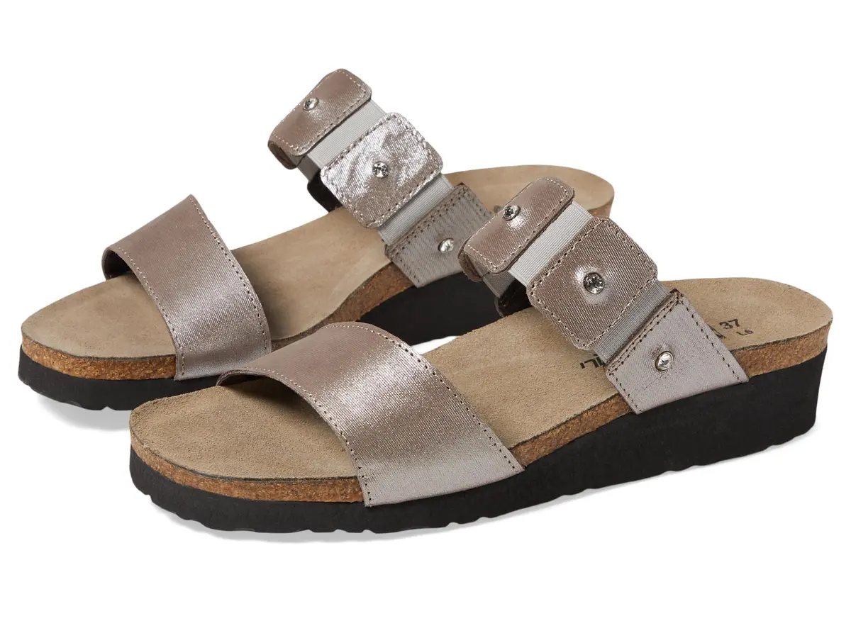 NAOT Ashley Sandal Leather - 8-8.5 M US | Silver Threads Comfort - main product image