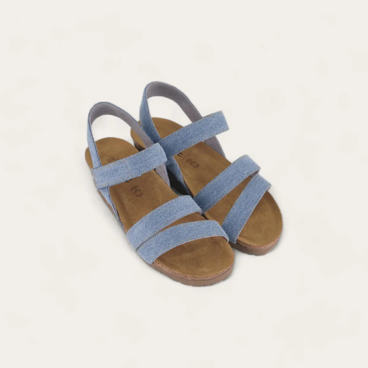 Naot Kayla Women's Wedge Sandals – 3-Strap Support with Backstrap, Cork-Latex Footbed, Arch Support, Denim, 6-6.5 N-M US - view 8