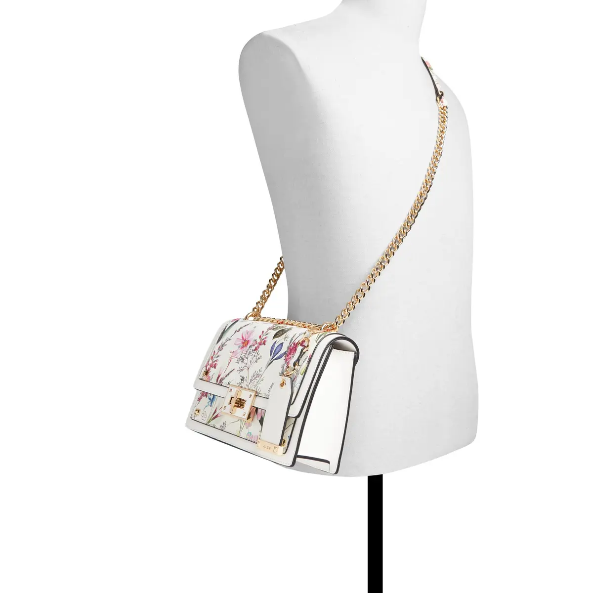 ALDO Byworthh Cross Body Bag Small Floral Bright Multi | Versatile Chain Strap - view 6