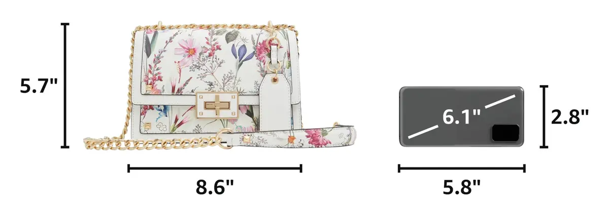 ALDO Byworthh Cross Body Bag Small Floral Bright Multi | Versatile Chain Strap - view 3