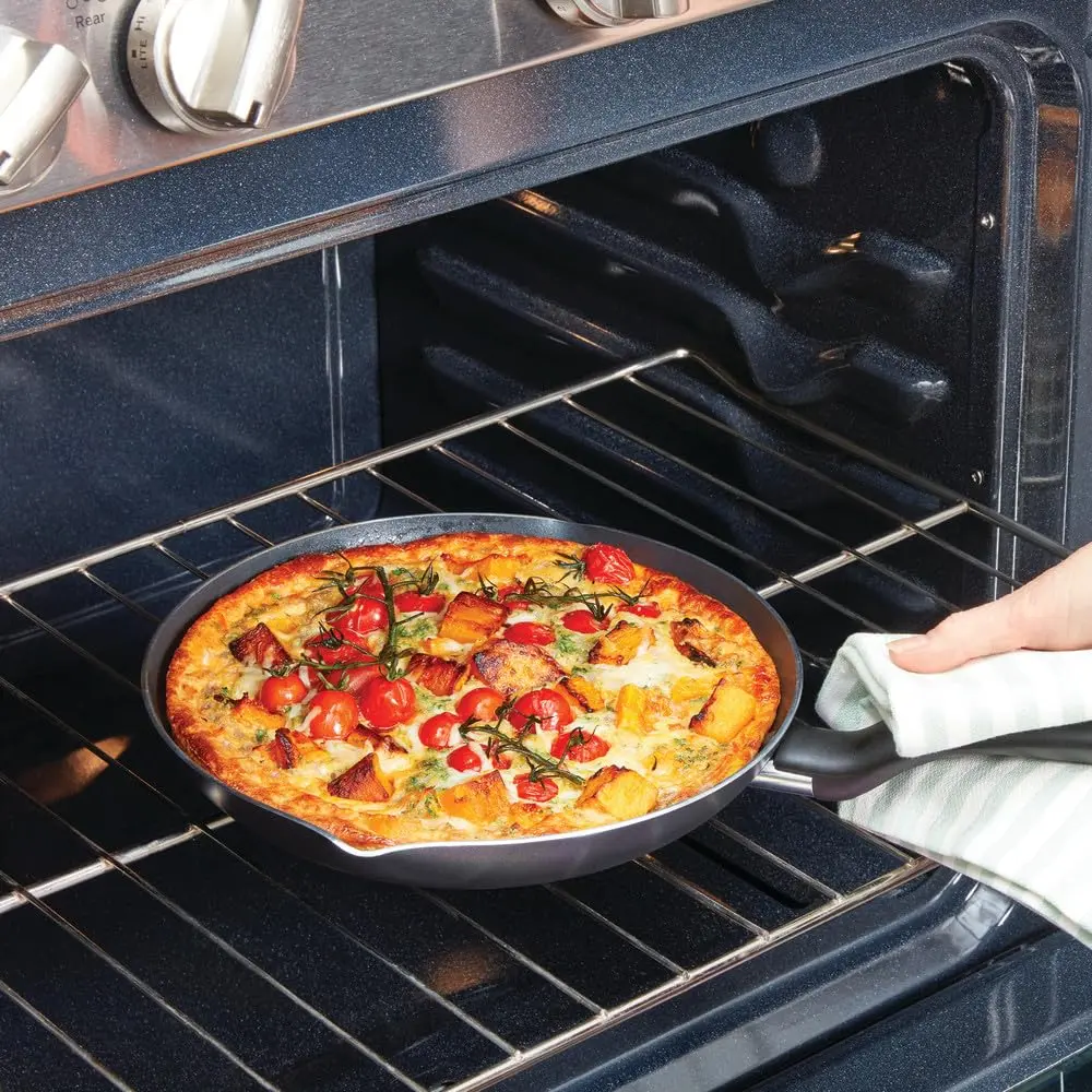 T-Fal Initiatives Nonstick Cookware Set 6 Piece | Oven Safe up to 350°F, Dishwasher Safe, Gray - view 9