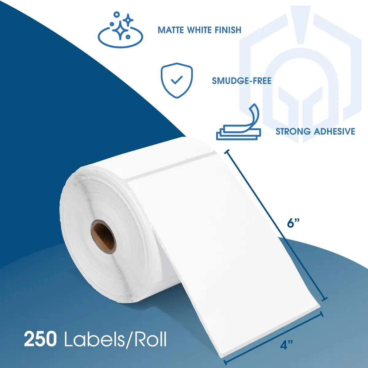 Spartan Industrial 4" X 6" Direct Thermal Labels, 2500 Count (10 Rolls) | Inkless Printing for Postage & Shipping - view 2