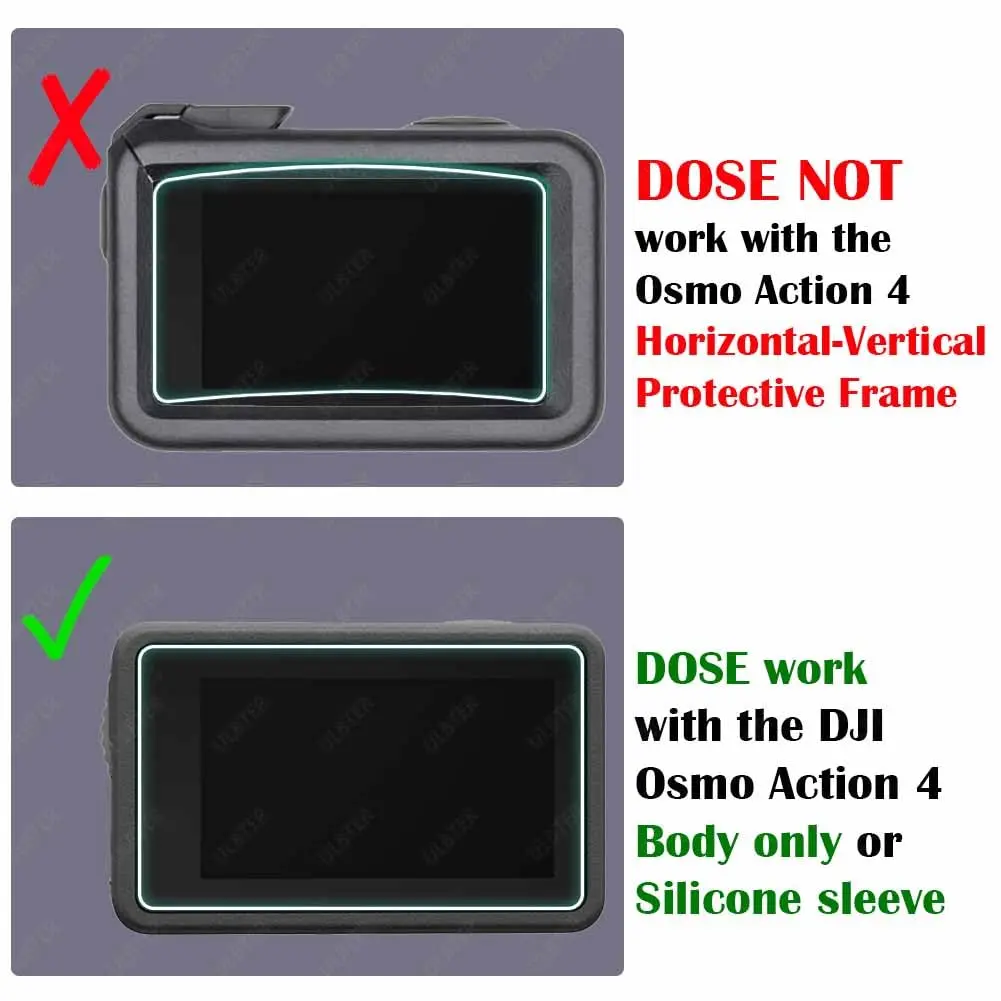 ULBTER Screen Protector for DJI OSMO Action 4 Camera + Lens Cap | 9H Tempered Glass, Bubble-Free, HD Clarity - view 4