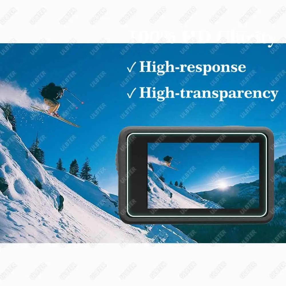 ULBTER Screen Protector for DJI OSMO Action 4 Camera + Lens Cap | 9H Tempered Glass, Bubble-Free, HD Clarity - view 7