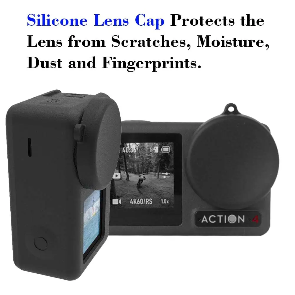ULBTER Screen Protector for DJI OSMO Action 4 Camera + Lens Cap | 9H Tempered Glass, Bubble-Free, HD Clarity - view 3