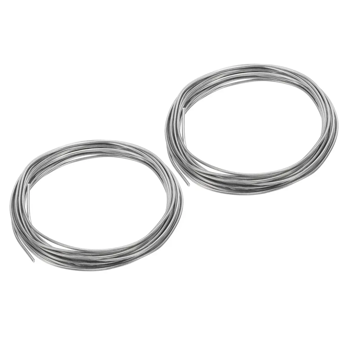 PATIKIL 99.99% High Purity Zinc Wire - 2 Rolls, 17 Gauge, 1.5mm Silver Tone | Flexible & Corrosion-Resistant Craft Wire - main product image
