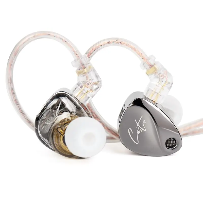 EZ EAR KZ Castor Wired In-Ear Monitor Headphones 2DD Tuning Adjustable Bass - main product image