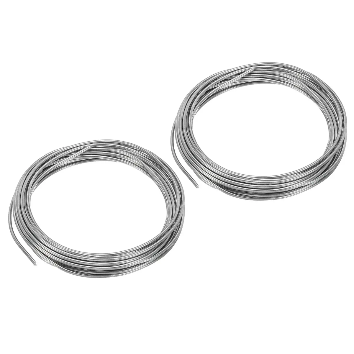 PATIKIL 99.99% High Purity Zinc Wire - 2 Roll 14 Gauge Soft Beading Wire 2mm (5m/16.4ft) | For Crafting & Scientific Use - main product image
