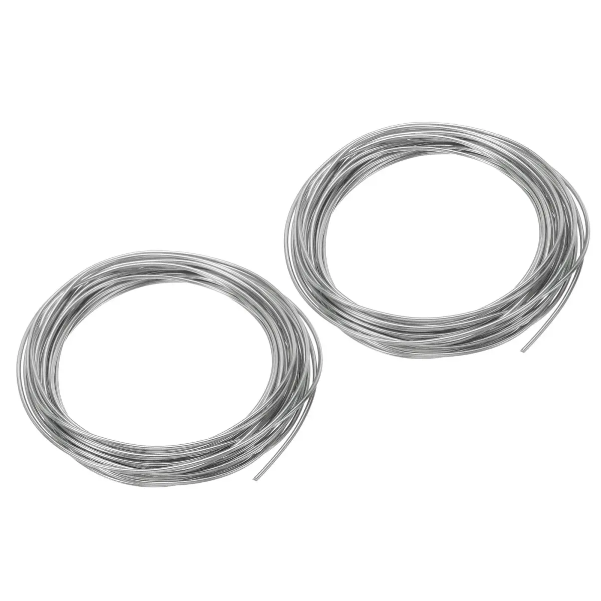 PATIKIL 99.99% High Purity Zinc Wire 1.2mm Diameter | 2 Rolls (16.4Ft/Roll) Soft Craft Wire - main product image