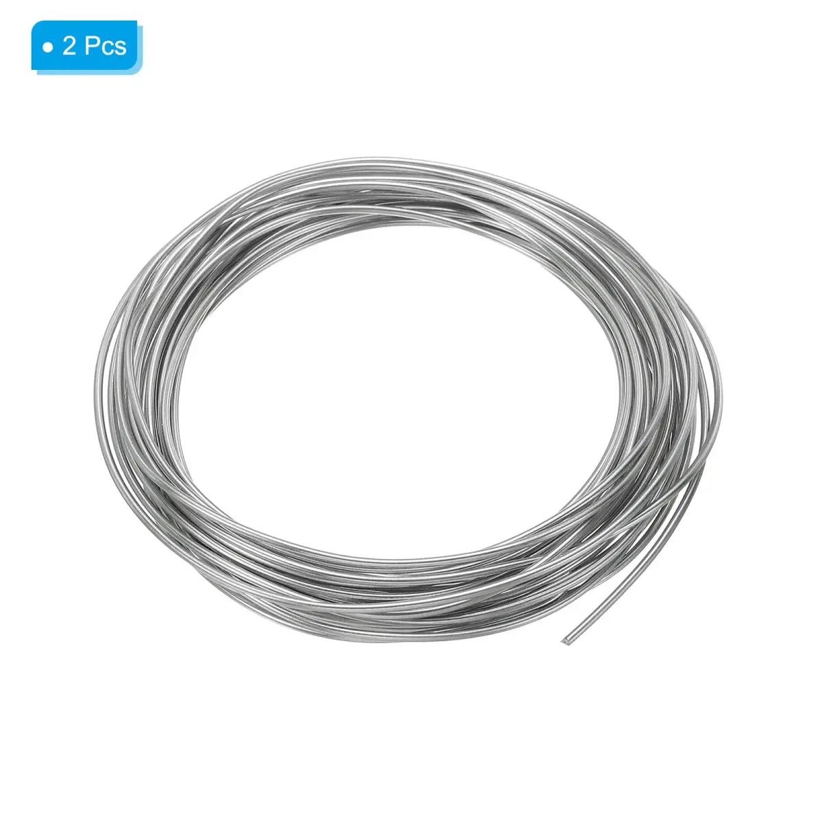 PATIKIL 99.99% High Purity Zinc Wire 1.2mm Diameter | 2 Rolls (16.4Ft/Roll) Soft Craft Wire - view 3