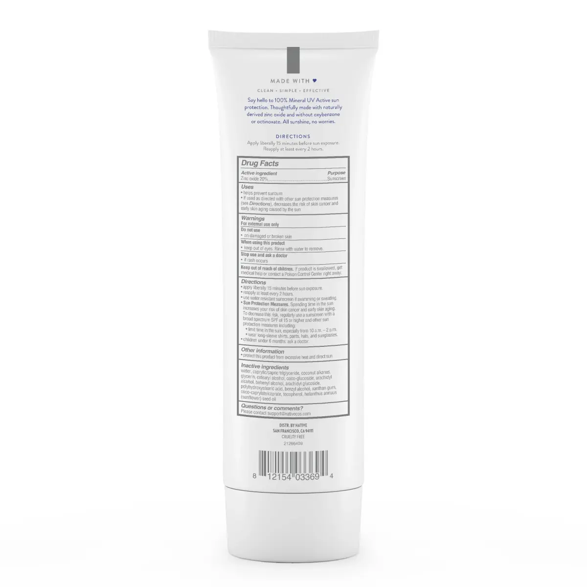 Native Sunscreen SPF 30 Lotion 148ml (5 Fl Oz) | Dermatologist Tested for Sensitive Skin - view 8