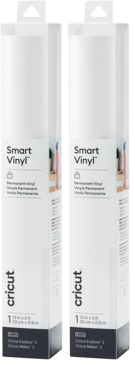 Cricut Smart Permanent Vinyl (13in x 3ft, White) | All-Weather & Fade-Proof DIY Vinyl - main product image