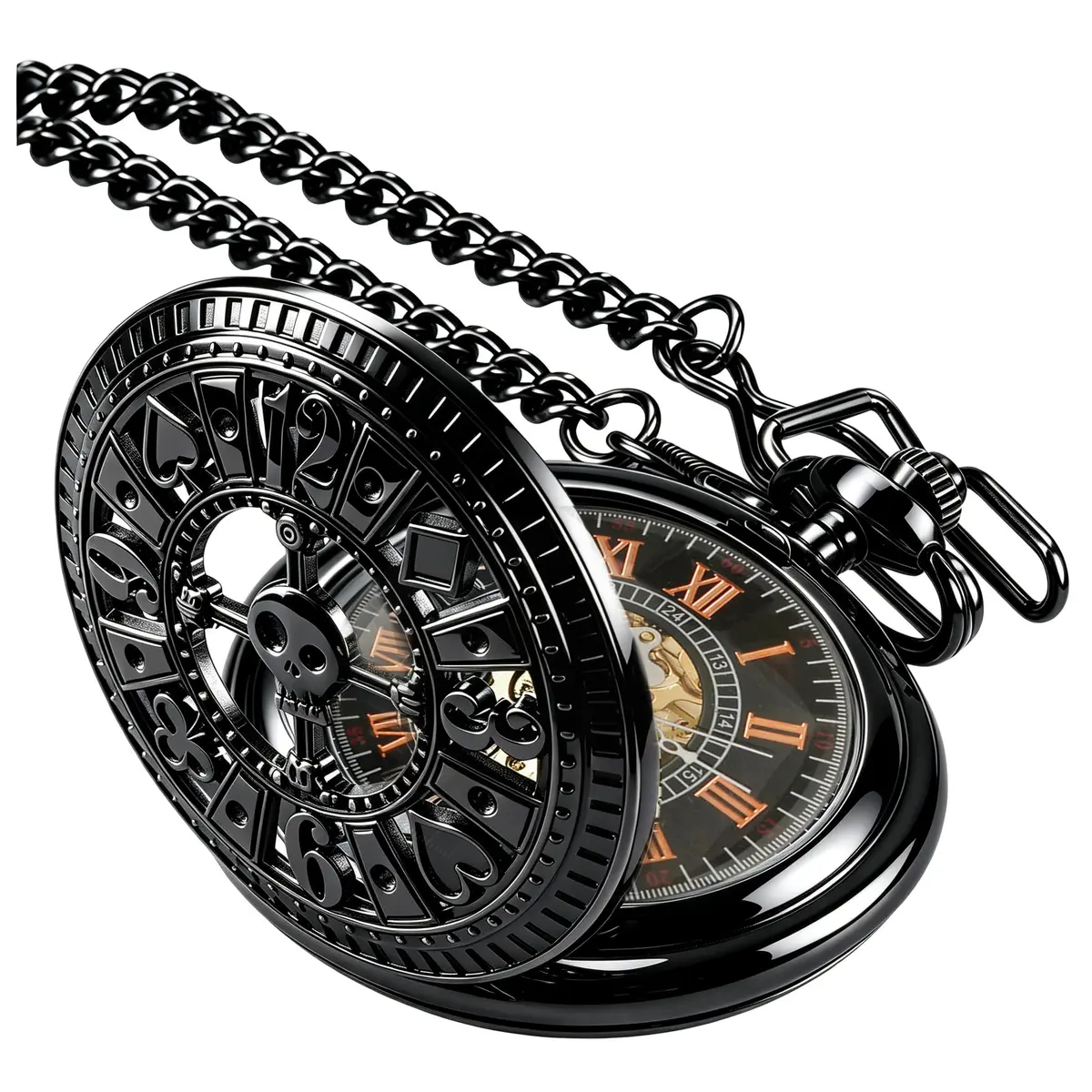 Alwesam Pocket Watch Men's Hand Wind Mechanical Roman Numerals 48mm Alloy Case - main product image