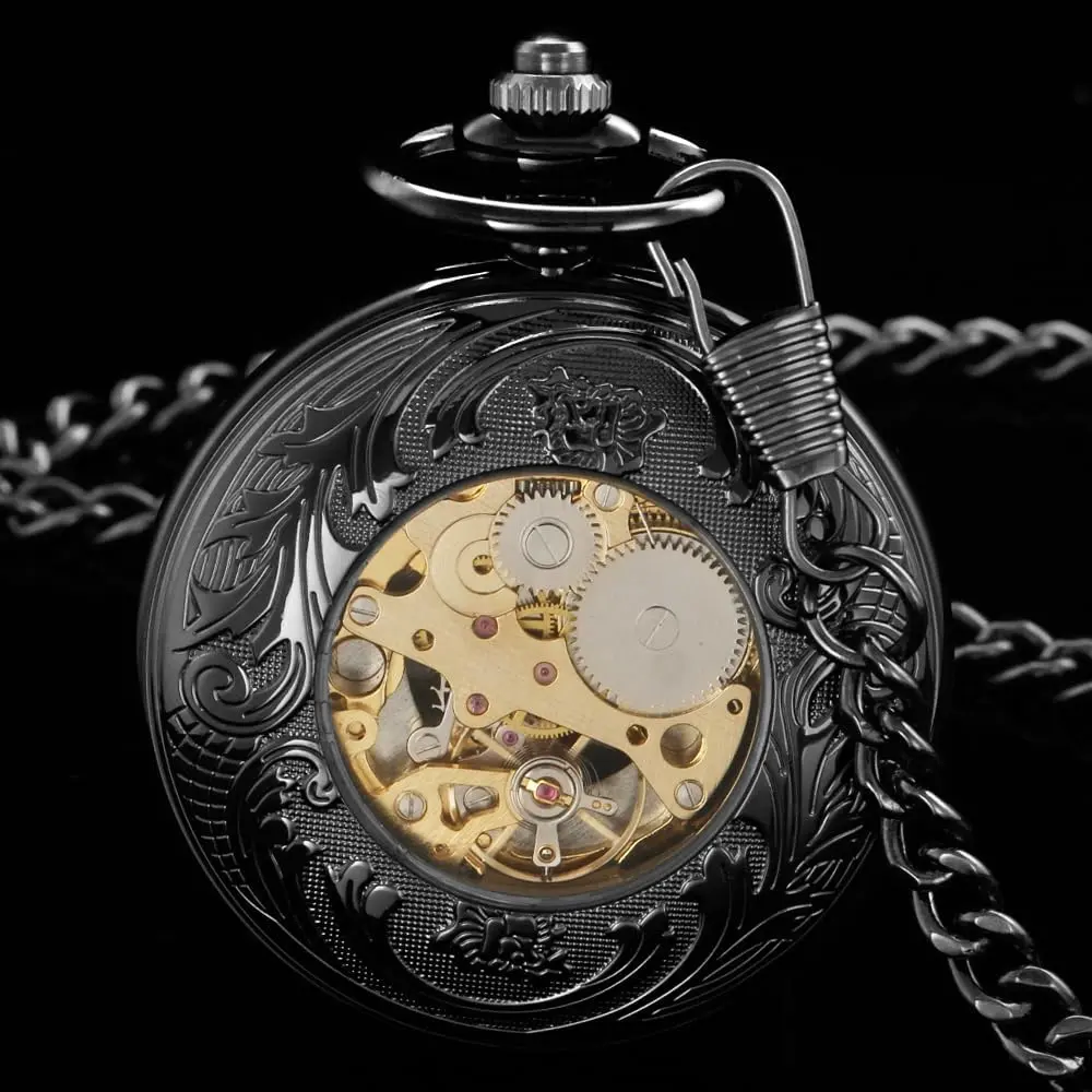 Alwesam Pocket Watch Men's Hand Wind Mechanical Roman Numerals 48mm Alloy Case - view 5
