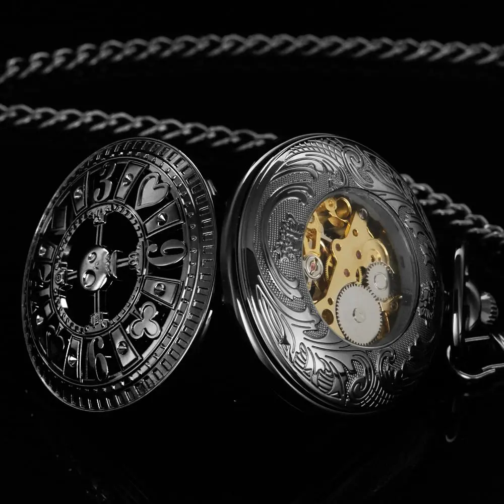 Alwesam Pocket Watch Men's Hand Wind Mechanical Roman Numerals 48mm Alloy Case - view 8