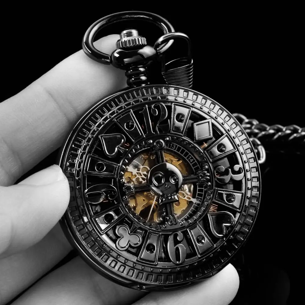 Alwesam Pocket Watch Men's Hand Wind Mechanical Roman Numerals 48mm Alloy Case - view 9