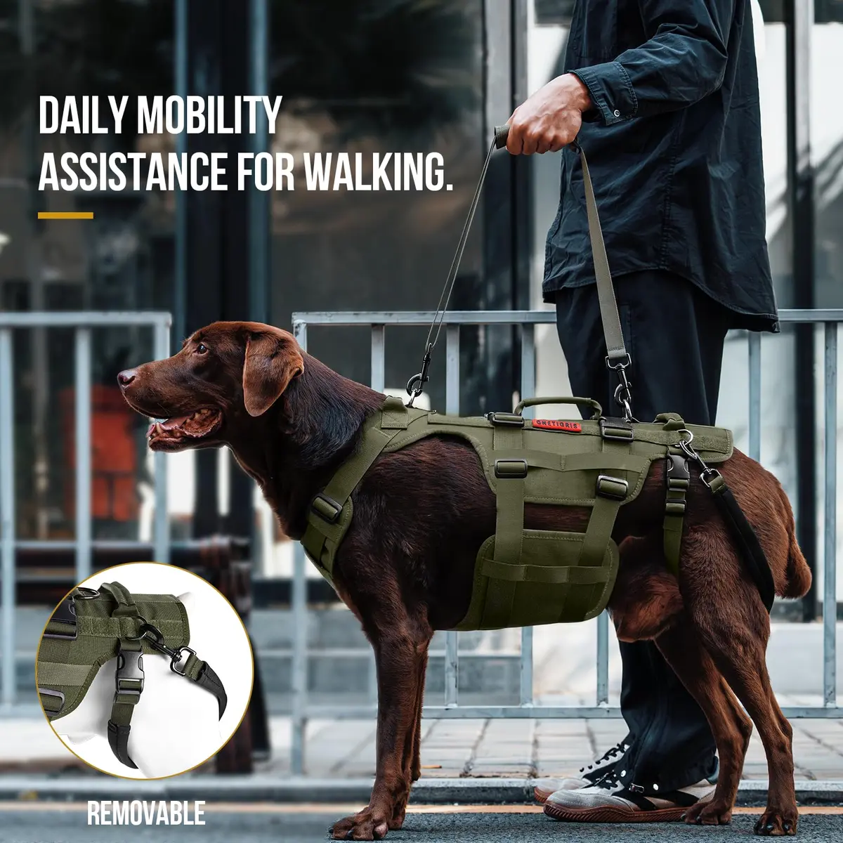 ONETIGRIS Dog Lift Harness for Large Dogs | Full Body Hip Support & Handles (Small) - view 2