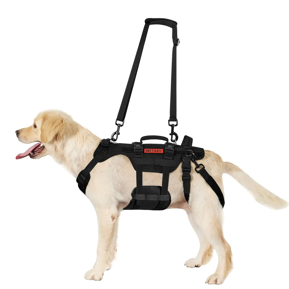 ONETIGRIS Dog Lift Harness for Small Dogs | Full Body Support with Handles, Mobility Aid, Hip Brace (Black, Small) - view 6