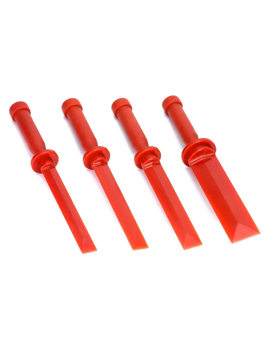 QWORK Plastic Chisel Scraper Set 3/4" 7/8" 1" 1-1/2" | 4-Piece Set for Debris, Adhesives, Film, Paint Removal - view 7