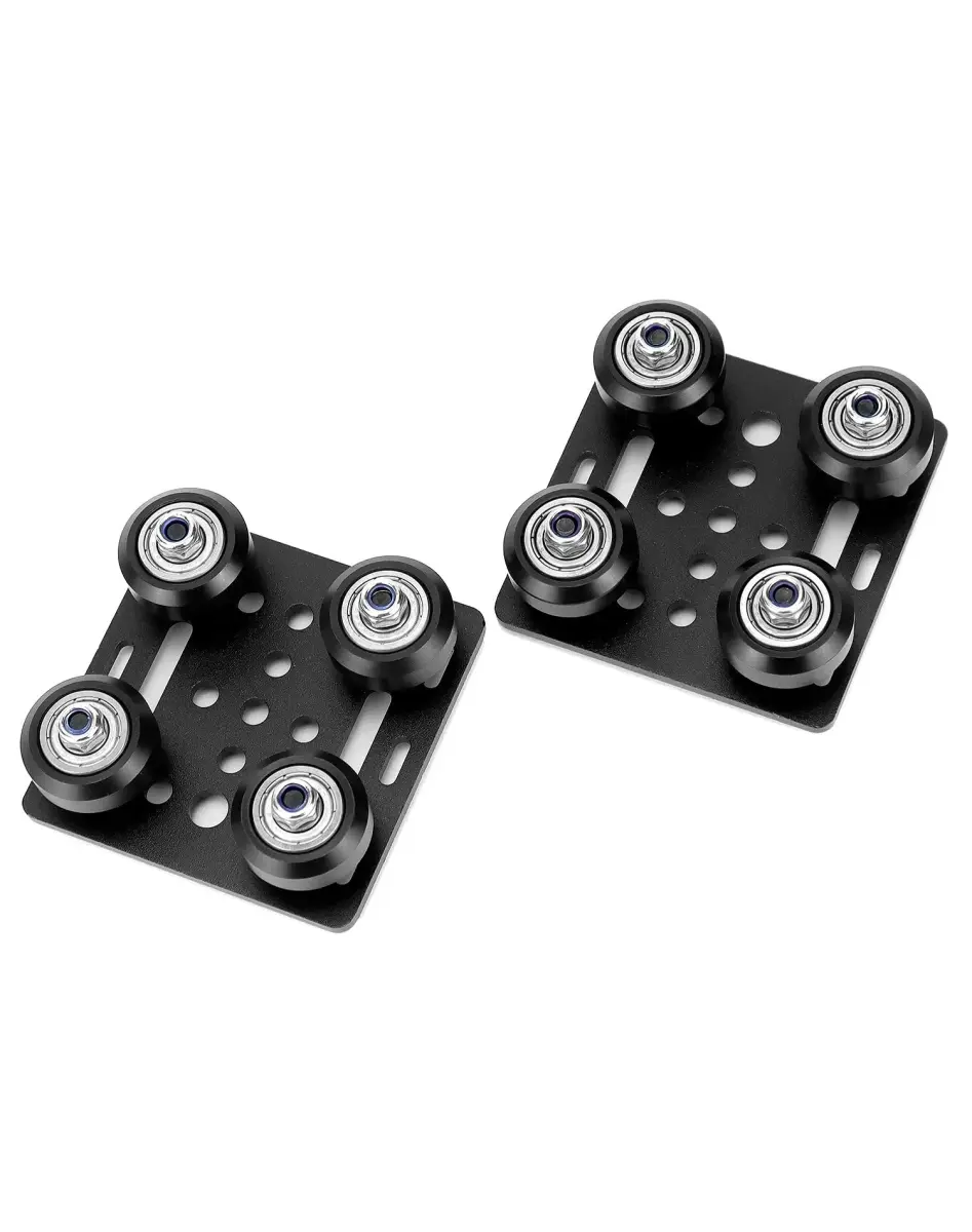 QWORK 2020V V-Wheel Plate Gantry Rod Plate with Wheel, 2 Pack, 65mm X 65mm | Compatible with 2020V Aluminum Extrusion - view 8