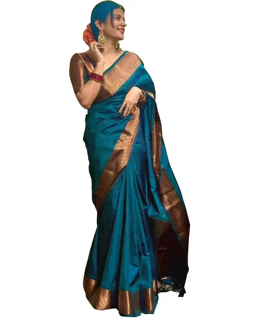 Avantika Fashion Kanjivaram Soft Pure Silk Banarasi Saree with Blouse Piece | 5.3m Saree, 0.8m Blouse - main product image