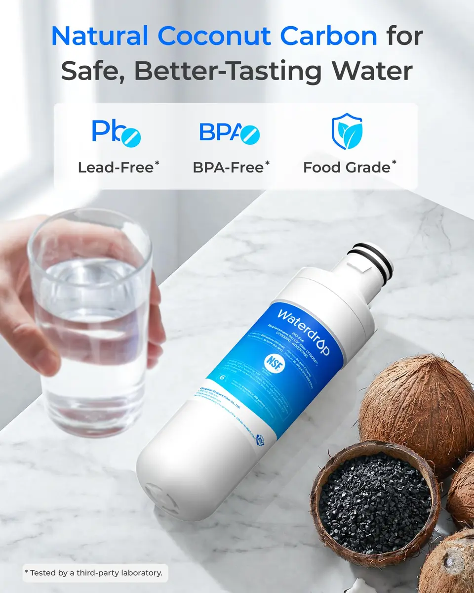 Waterdrop LT1000PC Refrigerator Water Filter and Air Filter 4 Combo | NSF Certified for Pure Water & Air - view 5