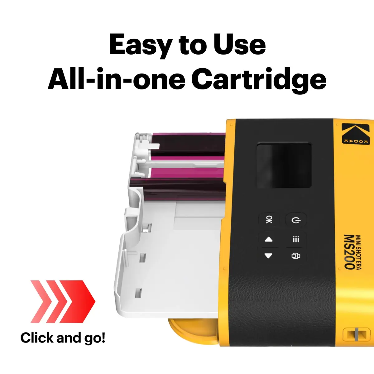 KODAK Mini Shot 2 ERA Instant Camera and Photo Printer Yellow 2-in-1 | 24Bit Color 4PASS Prints - view 5