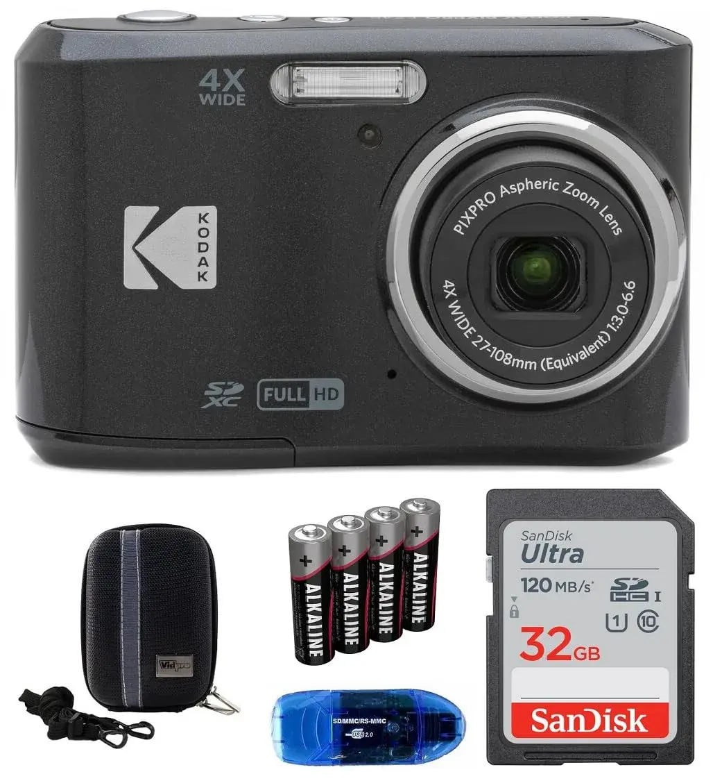 Kodak Pixpro FZ45 Compact Point & Shoot Digital Camera Bundle 16MP 4x Optical Zoom | 220V Compatible - main product image