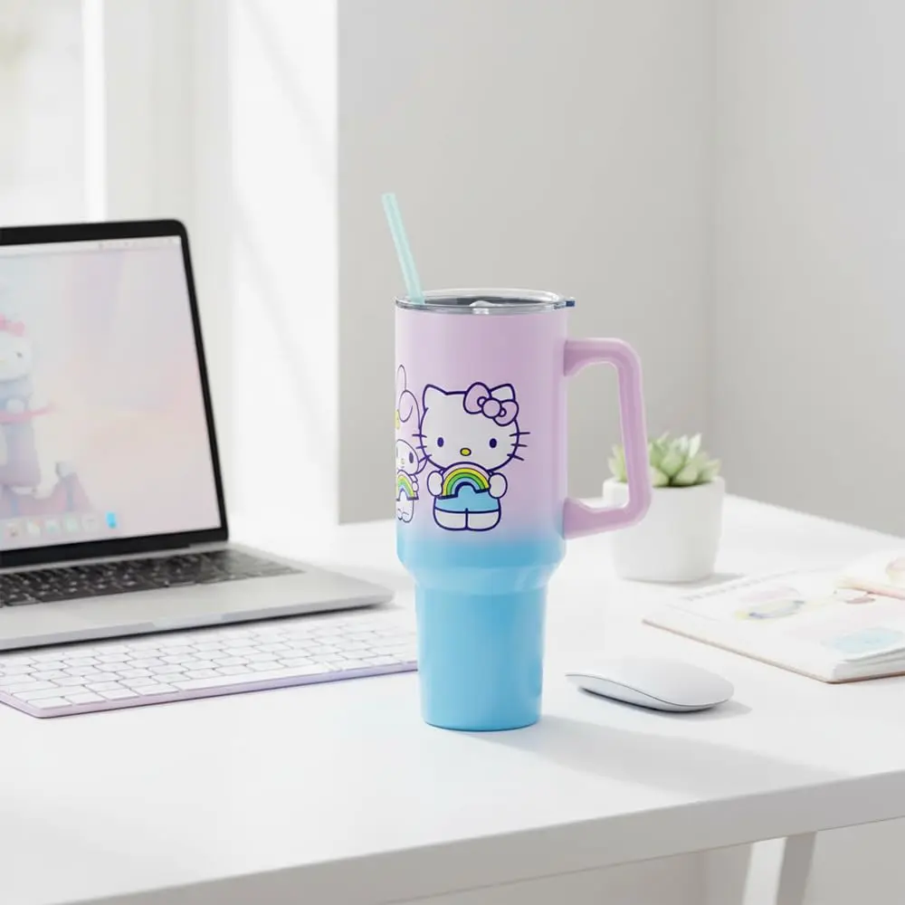 Silver Buffalo Sanrio Hello Kitty and Friends Stainless Steel Tumbler, 40oz | Double Wall Vacuum Insulated, Durable, Fits in Standard Cup Holder - view 5